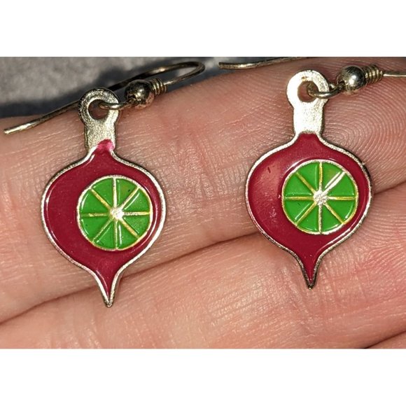 Jewelry - Vintage OTC Holiday Lime Earrings